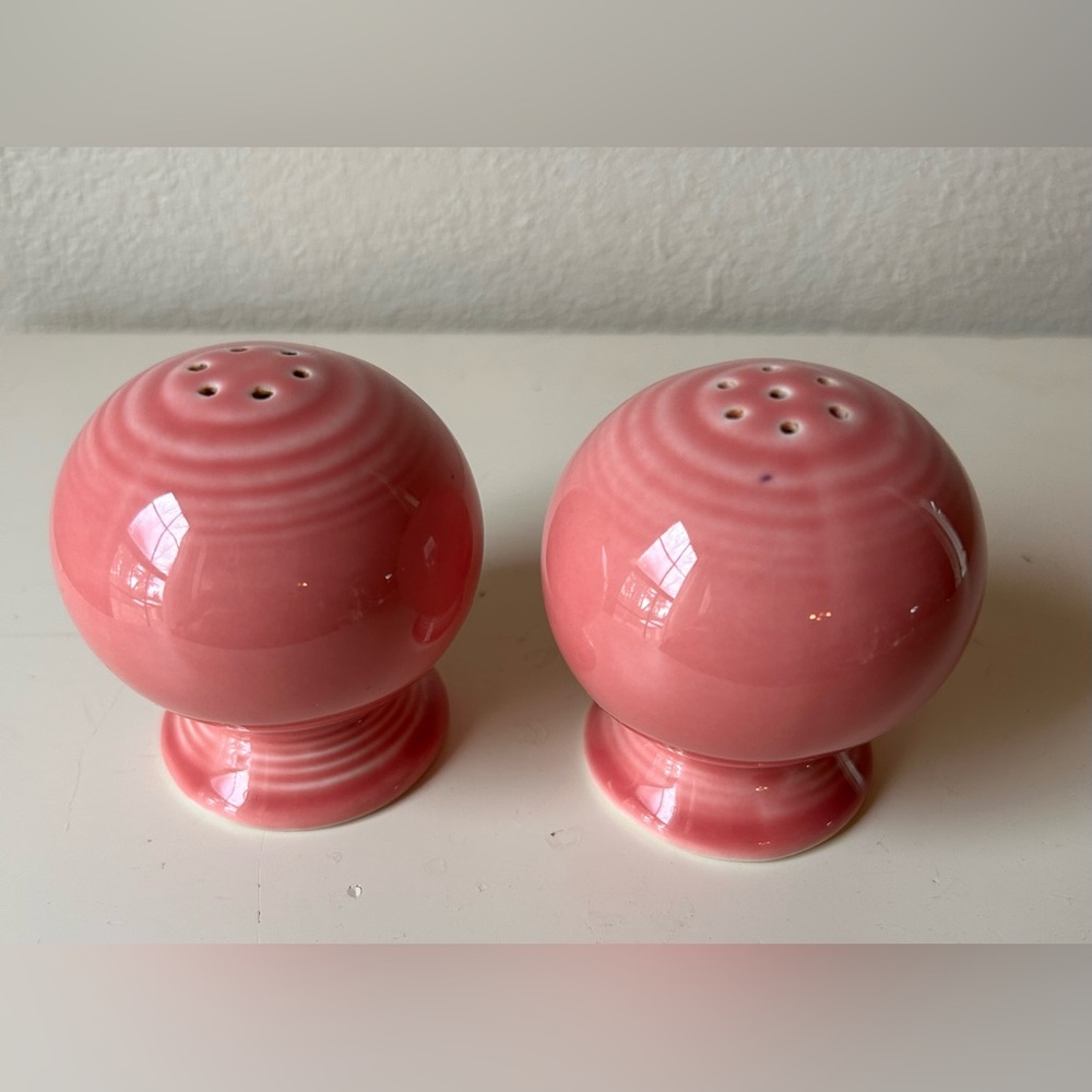 Fiestaware Pink Salt and Pepper Shakers - Picture 5 of 5